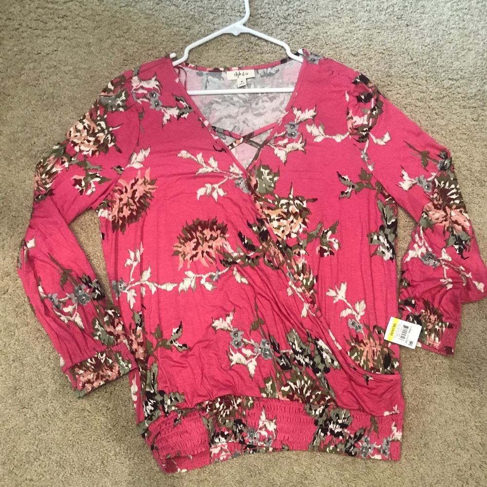 Pink Floral Blouse